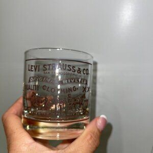 Levi Strauss Vintage Whiskey Glasses Set of 4 Rare Collectible Decor